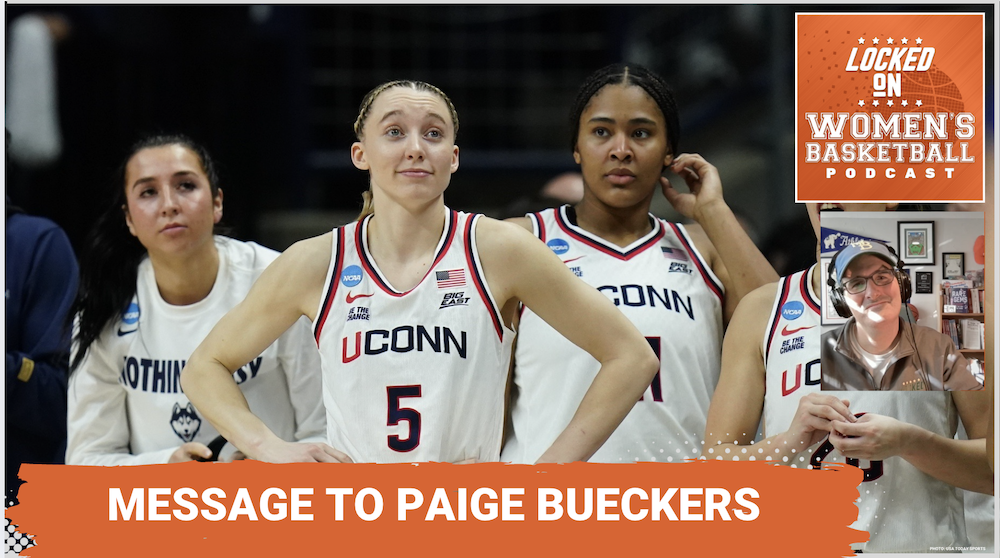 Paige Bueckers in UConn attire